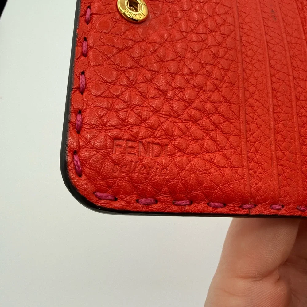 Fendi Celleria Leather Compact Wallet - Picture 6 of 8
